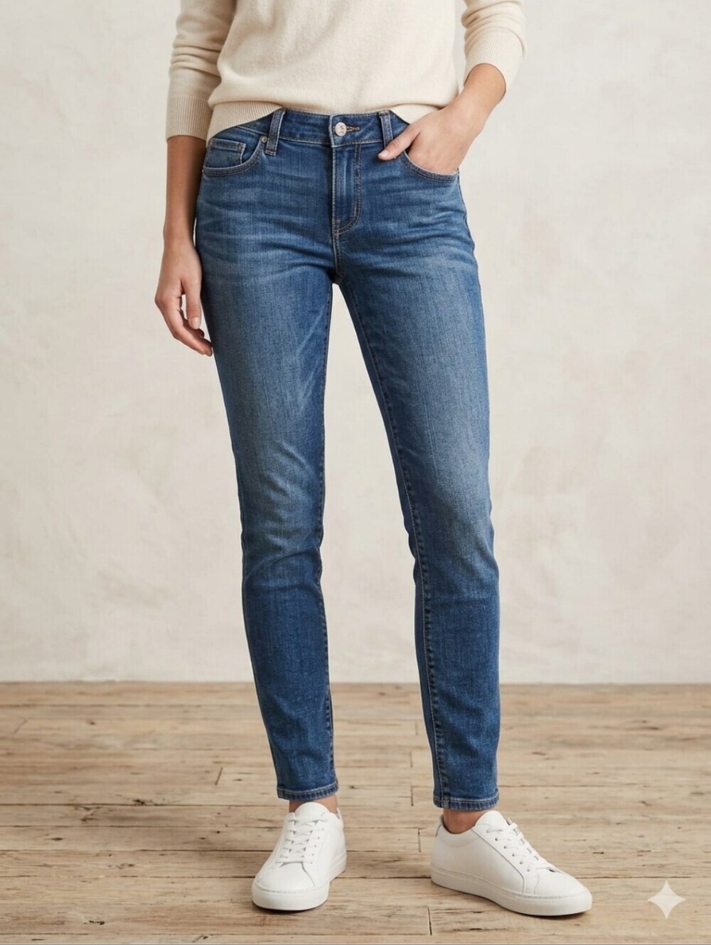 Women's Banana Republic Skinny Jeans in Medium Blue Wash - Size 2/4